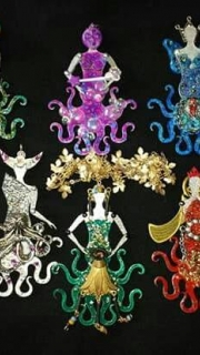 Mermaid & Octomaid Mixed Media Pendants (click on each photo for a larger view; scroll to the bottom and click on page numbers to see more!)